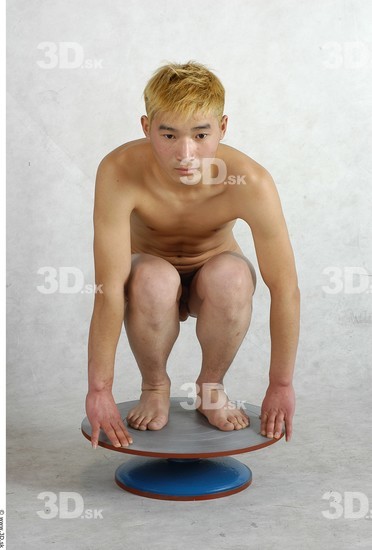 Whole Body Phonemes Man Asian Nude Slim Male Studio Poses