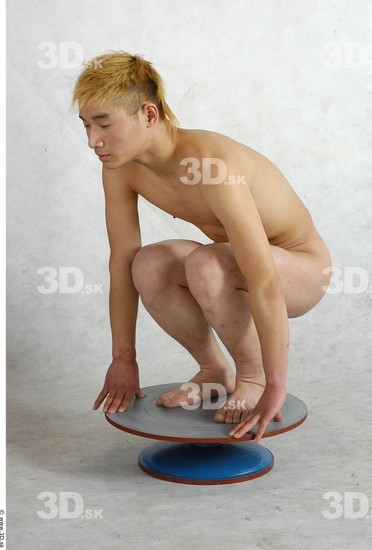 Whole Body Phonemes Man Asian Nude Slim Male Studio Poses