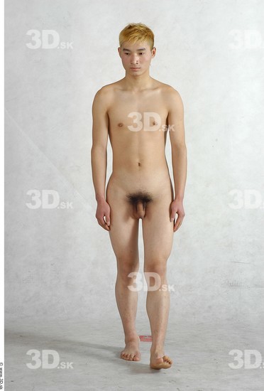 Whole Body Phonemes Man Asian Nude Slim Male Studio Poses