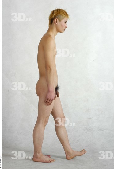 Whole Body Phonemes Man Asian Nude Slim Male Studio Poses