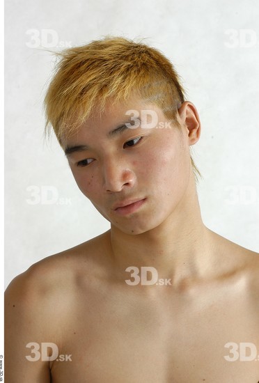 Whole Body Phonemes Man Asian Nude Slim Male Studio Poses