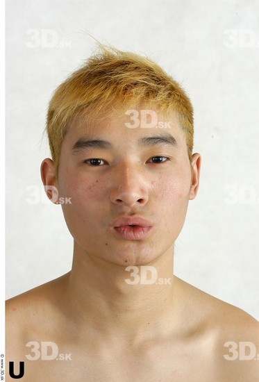 Whole Body Phonemes Man Asian Nude Slim Male Studio Poses