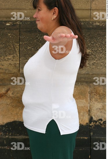 Upper Body Woman White Casual Chubby