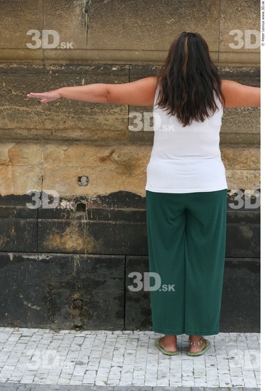 Whole Body Woman T poses White Casual Chubby