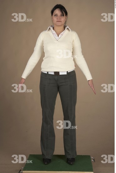 Whole Body Woman Casual Chubby Studio photo references