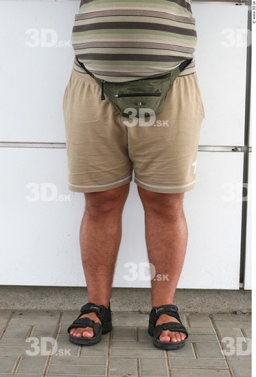 Leg Man White Casual Overweight