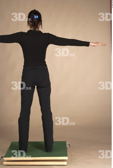 Whole Body Woman T poses Casual Slim Studio photo references