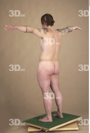 Whole Body Man T poses Tattoo Nude Average Studio photo references