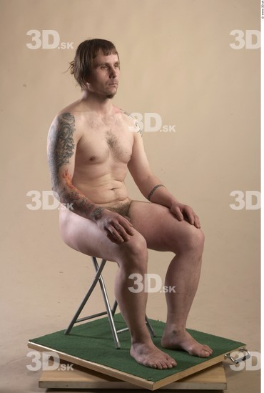 Whole Body Man Artistic poses White Tattoo Nude Average