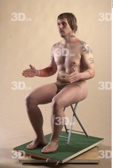 Whole Body Man Artistic poses White Tattoo Nude Average