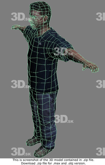 3D Model White Man