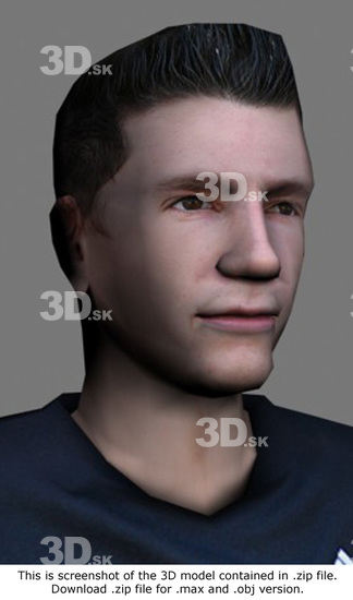 3D Model White Man