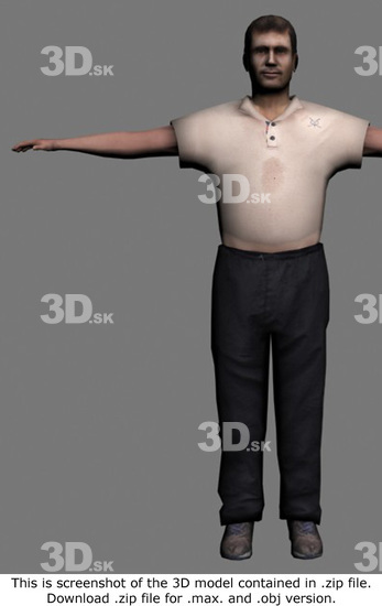 3D Model White Man