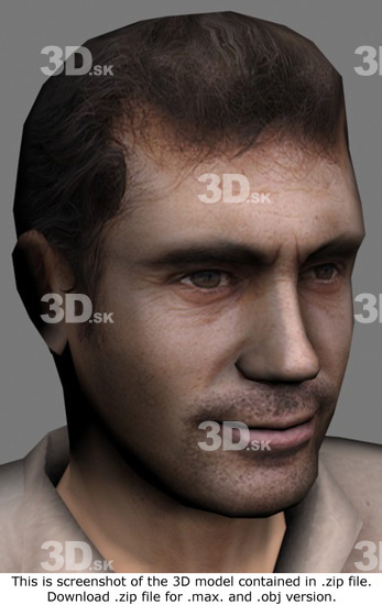 3D Model White Man