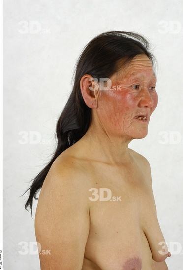 Whole Body Head Woman Asian Slim Studio photo references