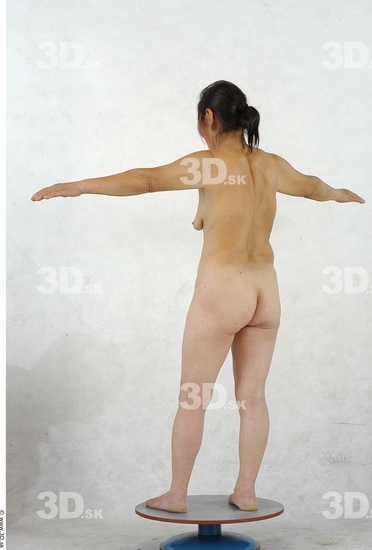 Whole Body Woman T poses Asian Nude Slim Studio photo references