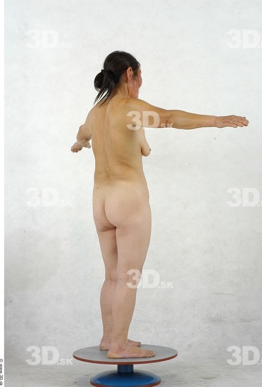 Whole Body Woman T poses Asian Nude Slim Studio photo references