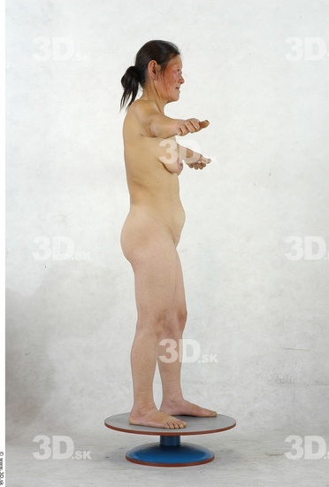 Whole Body Woman T poses Asian Nude Slim Studio photo references