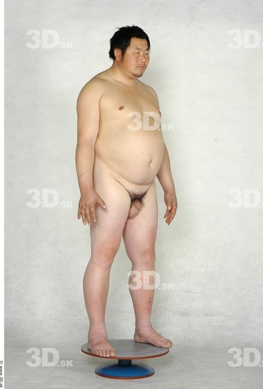 Whole Body Man Woman Asian Nude Shoes Slim Overweight Studio photo references