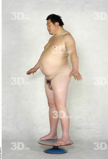 Whole Body Man Woman Asian Nude Shoes Slim Overweight Studio photo references