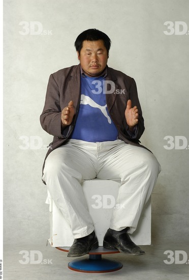 Whole Body Phonemes Man Artistic poses Asian Nude Casual Overweight Studio photo references