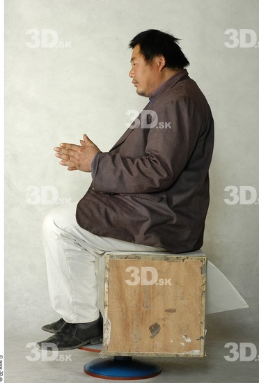 Whole Body Phonemes Man Artistic poses Asian Nude Casual Overweight Studio photo references