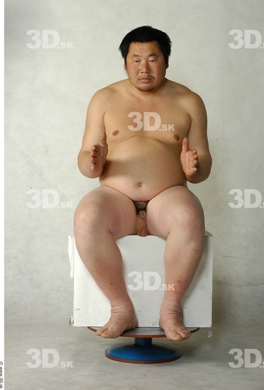 Whole Body Phonemes Man Artistic poses Asian Nude Overweight Studio photo references