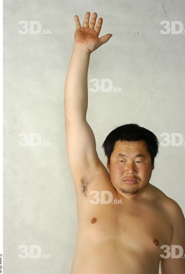 Arm Whole Body Phonemes Man Animation references Asian Nude Overweight Studio photo references