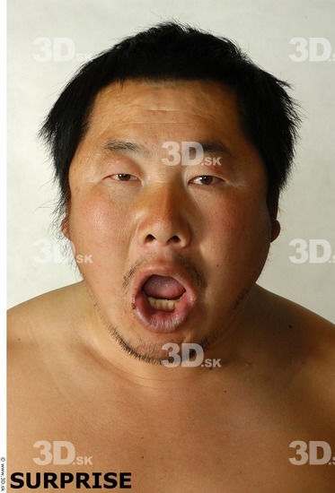 Face Whole Body Phonemes Emotions Man Asian Nude Overweight Studio photo references