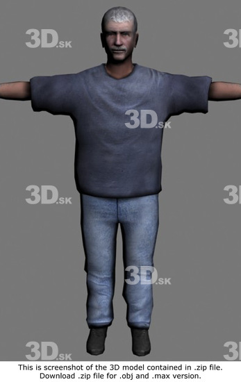 3D Model White Man