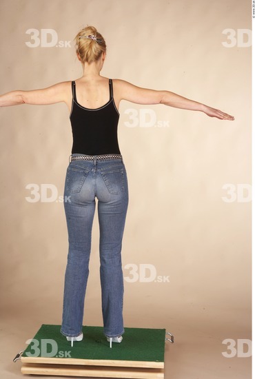 Whole Body Woman T poses Casual Slim Studio photo references