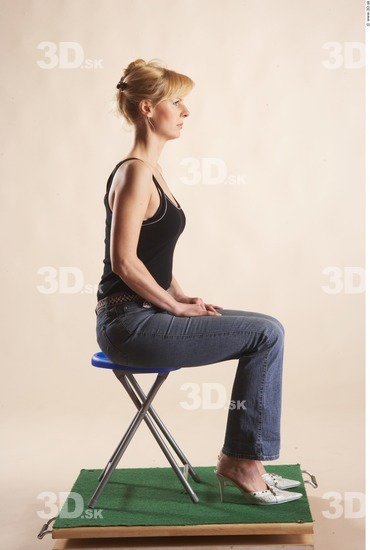 Whole Body Woman Artistic poses White Casual Slim