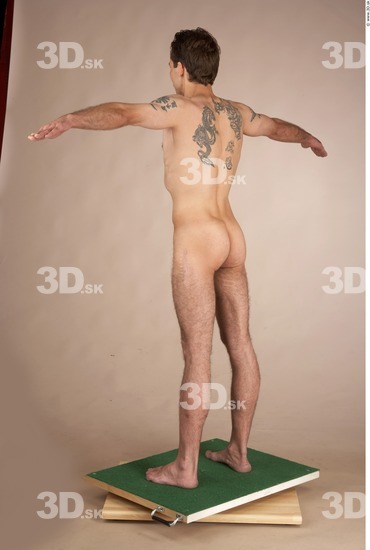 Whole Body Man T poses Tattoo Nude Slim Studio photo references