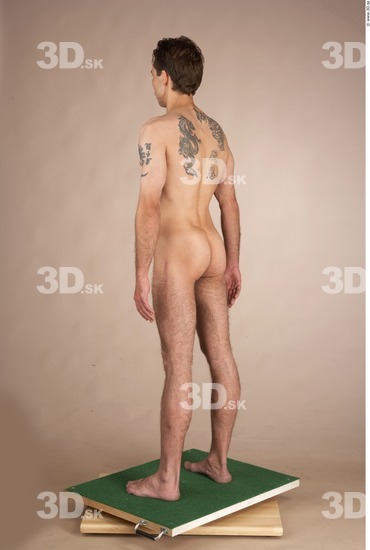 Whole Body Man Tattoo Nude Slim Studio photo references