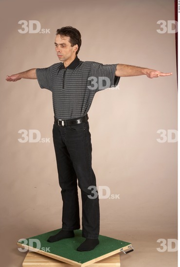 Whole Body Man T poses Casual Slim Studio photo references