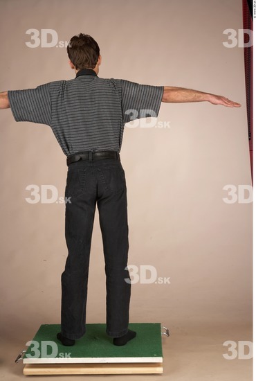 Whole Body Man T poses Casual Slim Studio photo references