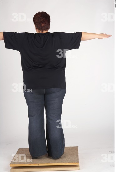 Whole Body Woman T poses Casual Slim Overweight Studio photo references