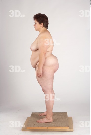 Whole Body Woman Nude Slim Overweight Studio photo references