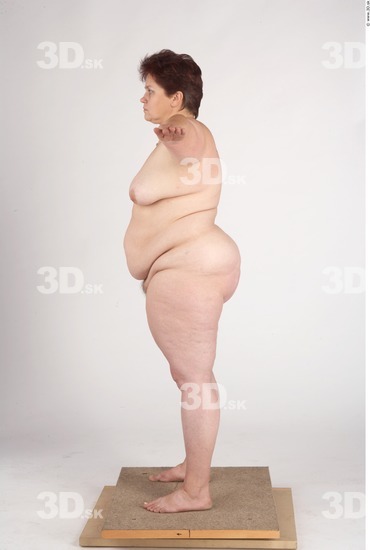 Whole Body Woman T poses Nude Slim Overweight Studio photo references