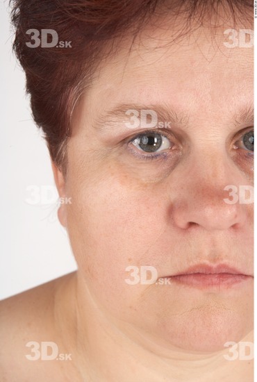 Face Cheek Whole Body Woman Slim Overweight Studio photo references