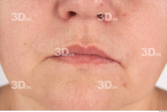 Mouth Whole Body Woman Slim Overweight Studio photo references