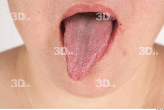 Whole Body Tongue Woman Slim Overweight Studio photo references