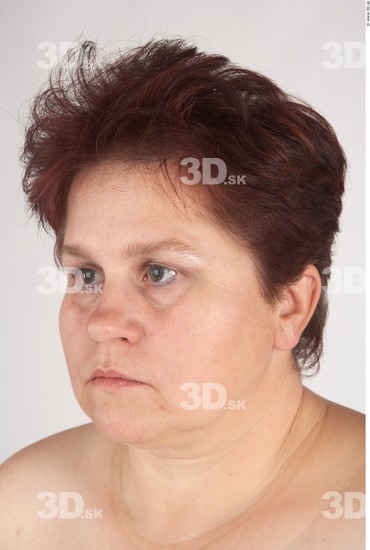 Whole Body Head Woman Slim Overweight Studio photo references