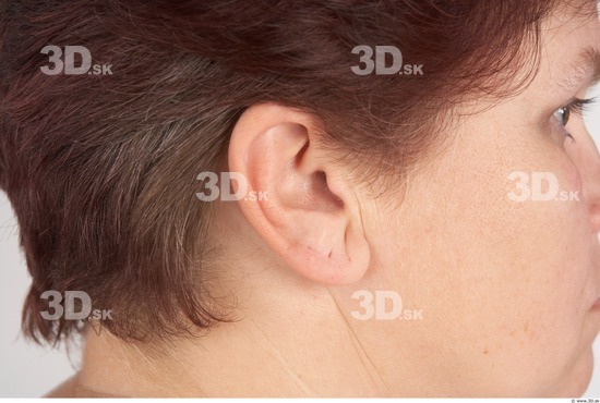 Ear Whole Body Woman Slim Overweight Studio photo references