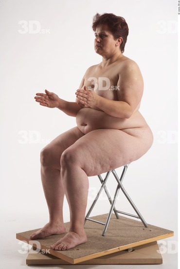 Whole Body Woman Artistic poses White Nude Overweight