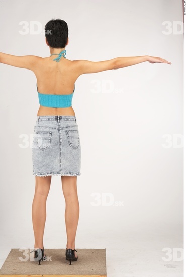 Whole Body Woman T poses Casual Slim Studio photo references