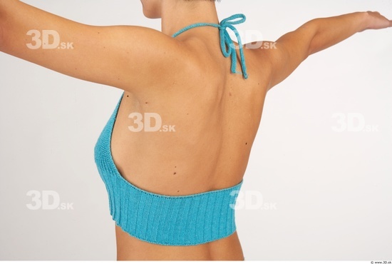 Whole Body Back Woman Casual Slim Studio photo references