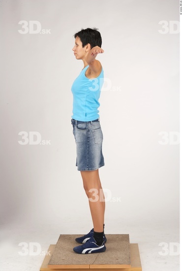 Whole Body Woman T poses Casual Slim Studio photo references