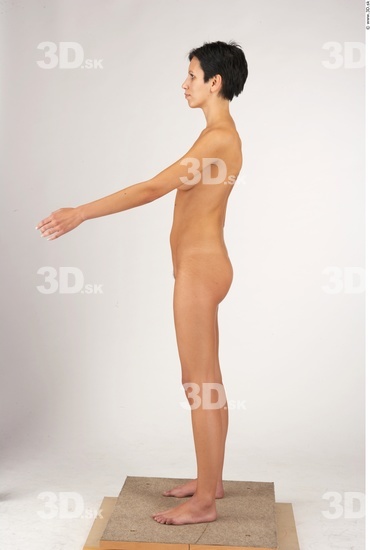 Whole Body Woman Nude Slim Studio photo references