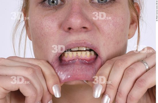 Whole Body Teeth Woman Average Studio photo references